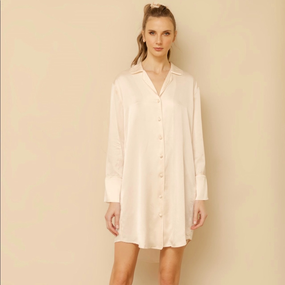 100% silk nightwear dress